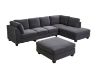 Picture of LIBERTY Premium Sectional Sofa (Dark Grey)  - Chaise Facing Right with Regular Ottoman
