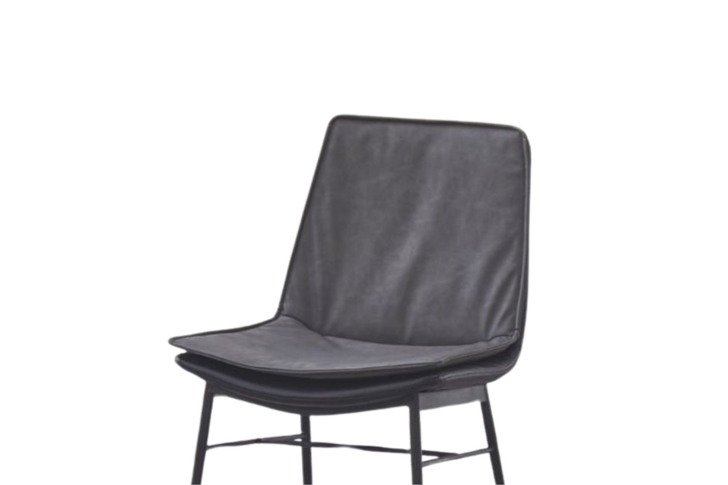 Green Brutus Green Leather Stitched Dining Armchair main image 1