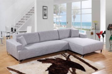 Picture of SMARTVILLE Corner Sofa (Light Grey) - Chaise Facing Right