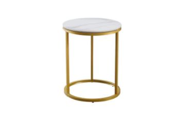 Picture of AYDAN D50 Round Marble Top Side Table 