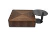 Picture of SKARA Genuine Walnut Veneer Square Nesting Coffee Table 
