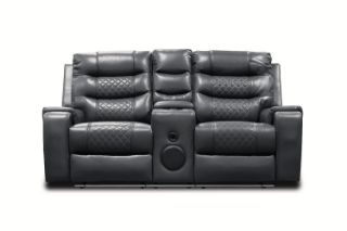 Picture of LAKELAND Manual Reclining Sofa Range - 2 Seat with Cup Holders & Storage & Bluetooth Speaker (2RRC)
