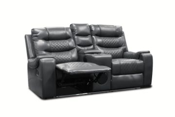 Picture of LAKELAND Manual Reclining Sofa Range - 2 Seat with Cup Holders & Storage & Bluetooth Speaker (2RRC)