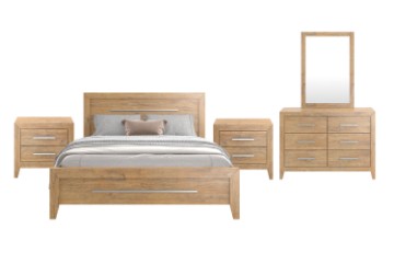 Picture of EMERSON 5PC Solid Acacia Wood Bedroom Combo Set in Queen Size