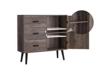 Picture of SIMEON 1-Door 3-Drawer Storage Cabinet