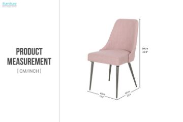 Picture of ALNOOR Fabric Dining Chair (Pink)