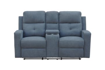 Picture of WALKER Fabric Manual Reclining Sofa Range - 2 Seat with Console & Cup Holders(2RRC)