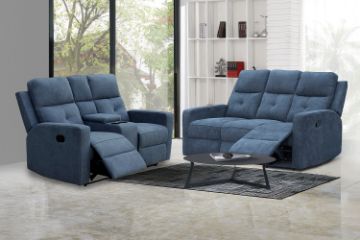Picture of WALKER Fabric Manual Reclining Sofa Range - 3RR+2RRC Sofa Set