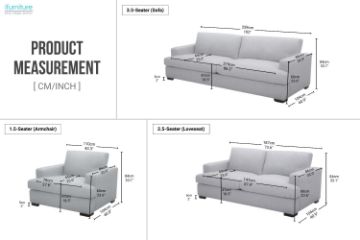 Picture of GOODWIN Feather-Filled Sofa in 3.5/2.5/1.5 Seater - Dust, Water & Oil resistant