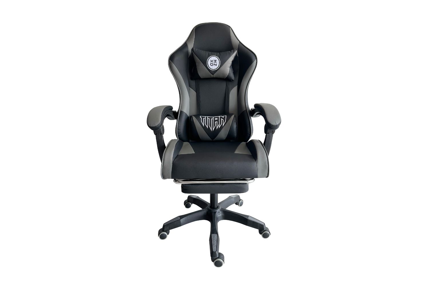 ZEUS Height Adjustable Gaming Chair with Footrest & 1-Point USB Massage ...