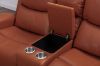 Picture of HARRY Air Leather Manual Reclining Sofa Range with Console and Storage (Orange)