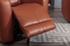 Picture of HARRY Air Leather Manual Reclining Sofa Range with Console and Storage (Orange)