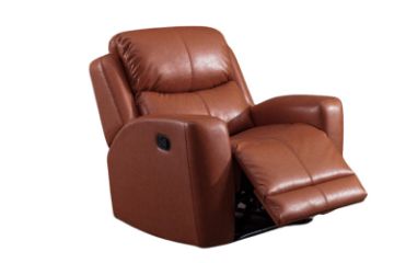 Picture of HARRYAir Leather Manual Reclining Sofa Range (Orange) - 1 Seat Recliner Chair (1R)