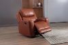 Picture of HARRY Air Leather Manual Reclining Sofa Range with Console and Storage (Orange)