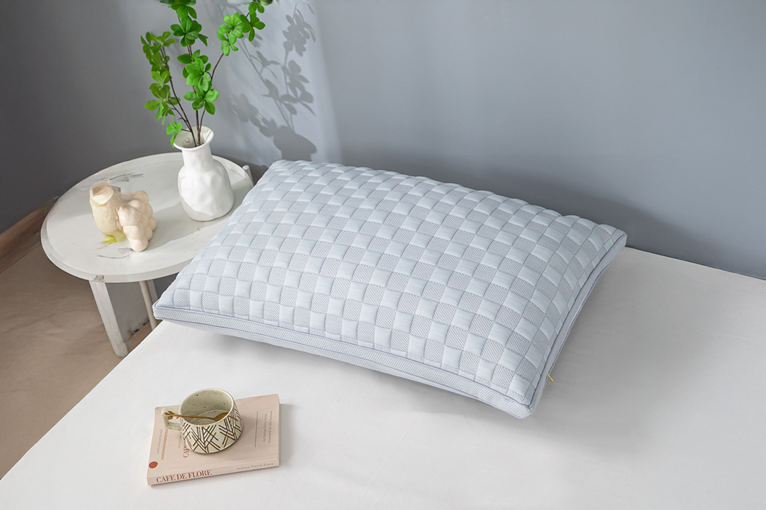 PICCOLO Knitted Cloudpatterned Small Grid Microfibre 3D Pillow