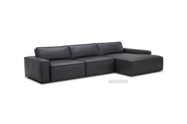 Picture of HAMMOND Sectional Sofa (Charcoal Black) - Chaise Facing Right