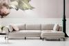 Picture of AMELIE Memory Foam Chaise Facing Right Sectional Sofa (Light Grey)
