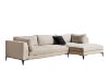 Picture of AMELIE Memory Foam Chaise Facing Right Sectional Sofa (Light Grey)