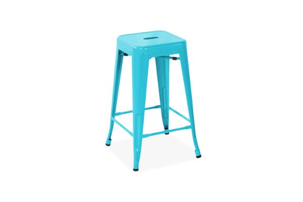 Picture of TOLIX Replica Bar Stool Seat H65 - Blue