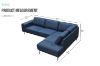 Picture of WILSON L-Shape Corner Sofa (Blue)