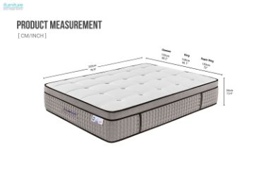 Picture of G9 Memory Gel + Latex Euro Top 5-Zone Pocket Spring Mattress in Queen/King/Super King Size
