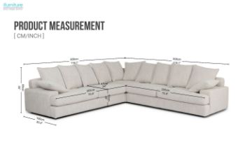 Picture of MOANA Feather-Filled Corner Fabric Sofa