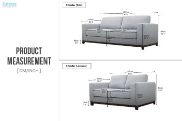 Picture of SIESTA 3/2 Seater Fabric Sofa Range (Sandstone)