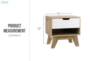 Picture of TIWA 1-Drawer Bedside Table