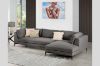 Picture of AMELIE Memory Foam Chaise Facing Left Sectional Sofa (Dark Grey)