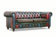 Picture of WILLIFORD 100% Genuine Leather Chesterfield Patchwork Sofa Range (Multicolor) -3 Seater