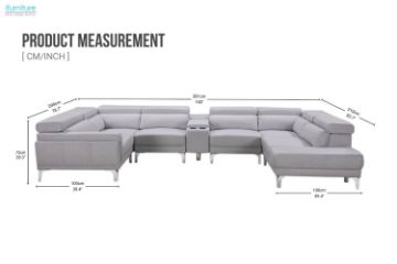 Picture of HAMILTON Sectional Modular Sofa (Light Grey)