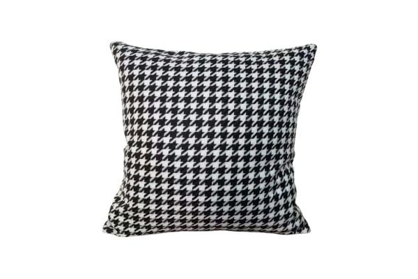 Picture of HOUNDSTOOTH Linen Black Cushion with Inner(45x45cm)