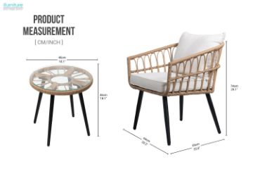 Picture of MOROSO 3PC Aluminium Rattan Outdoor Lounge Set