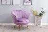 Picture of EVELYN Curved Flared Accent Velvet Chair (Violet/Purple)