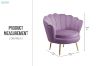 Picture of EVELYN Curved Flared Accent Velvet Chair (Violet/Purple)