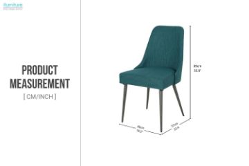 Picture of ALNOOR Fabric Dining Chair (Green)