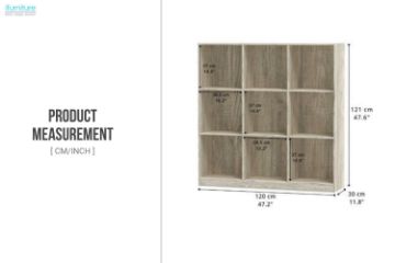 Picture of MOOK 121x120cm Bookshelf