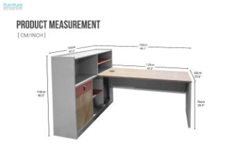 Picture of FOCUS 150 Office System 1-Seater L Shape Desk with Cabinet