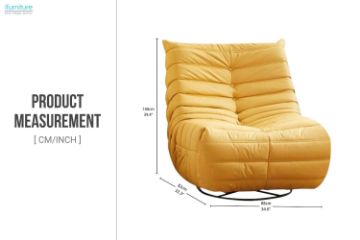Picture of REPLICA TOGO 360° Swivel Reclining and Rocking Lounge Chair (Yellow)