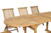 Picture of BALI 9PC Solid Teak Oval Dining Set - (1.6M - 2.4M Extendable Table + 8 Chairs)