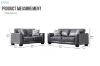 Picture of CAMILLA Air Leather Sofa Range (Grey) - 2 Seater