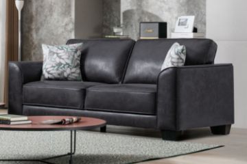 Picture of CAMILLA Air Leather 2-Seater Sofa (Black)
