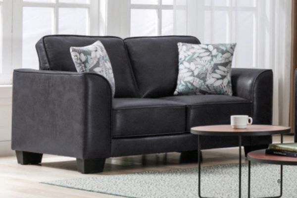 Picture of CAMILLA Air Leather 2-Seater Sofa (Black)