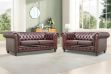 Picture of WILLIFORD 3/2 Seater 100% Genuine Leather Chesterfield Sofa Range (Maroon)