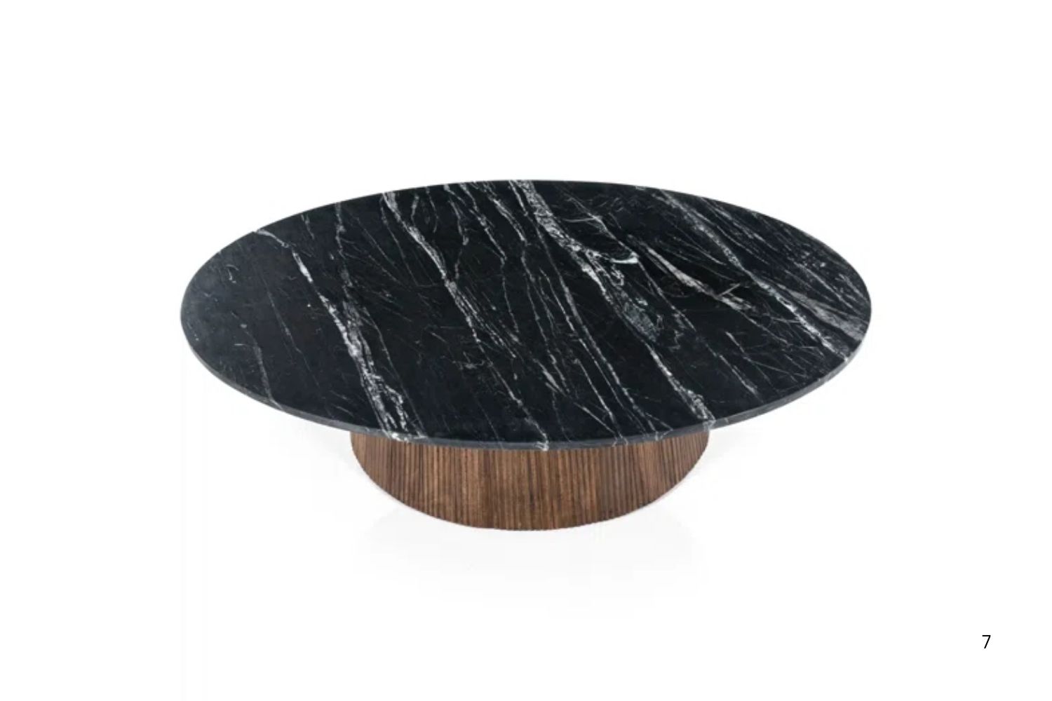 Harvest Starburst Mango Wood Coffee Table For Living Room - Walnut 51