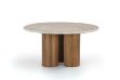 Picture of BLIX Mango Wood D68 Round Coffee Table with Marble Top