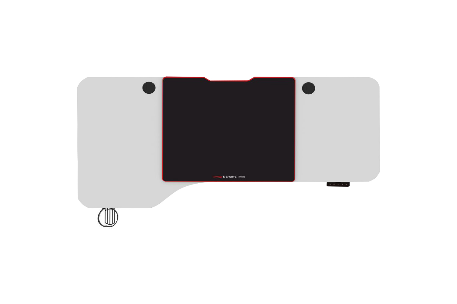 MATRIX 160 L-Shape Height Adjustable Desk with Jumbo Mouse Pad (White)