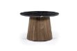 Picture of HUBIE Mango Wood D60 Round Side Table With Marble Top