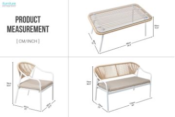 Picture of KUTAA 4PC Outdoor Lounge Set with Coffee Table