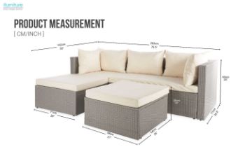 Picture of SKYLINE 3PC Outdoor Lounge Sofa Set